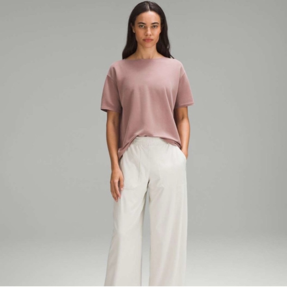 Lululemon Back in Action Short-Sleeve Shirt *Pique in Twilight Rose